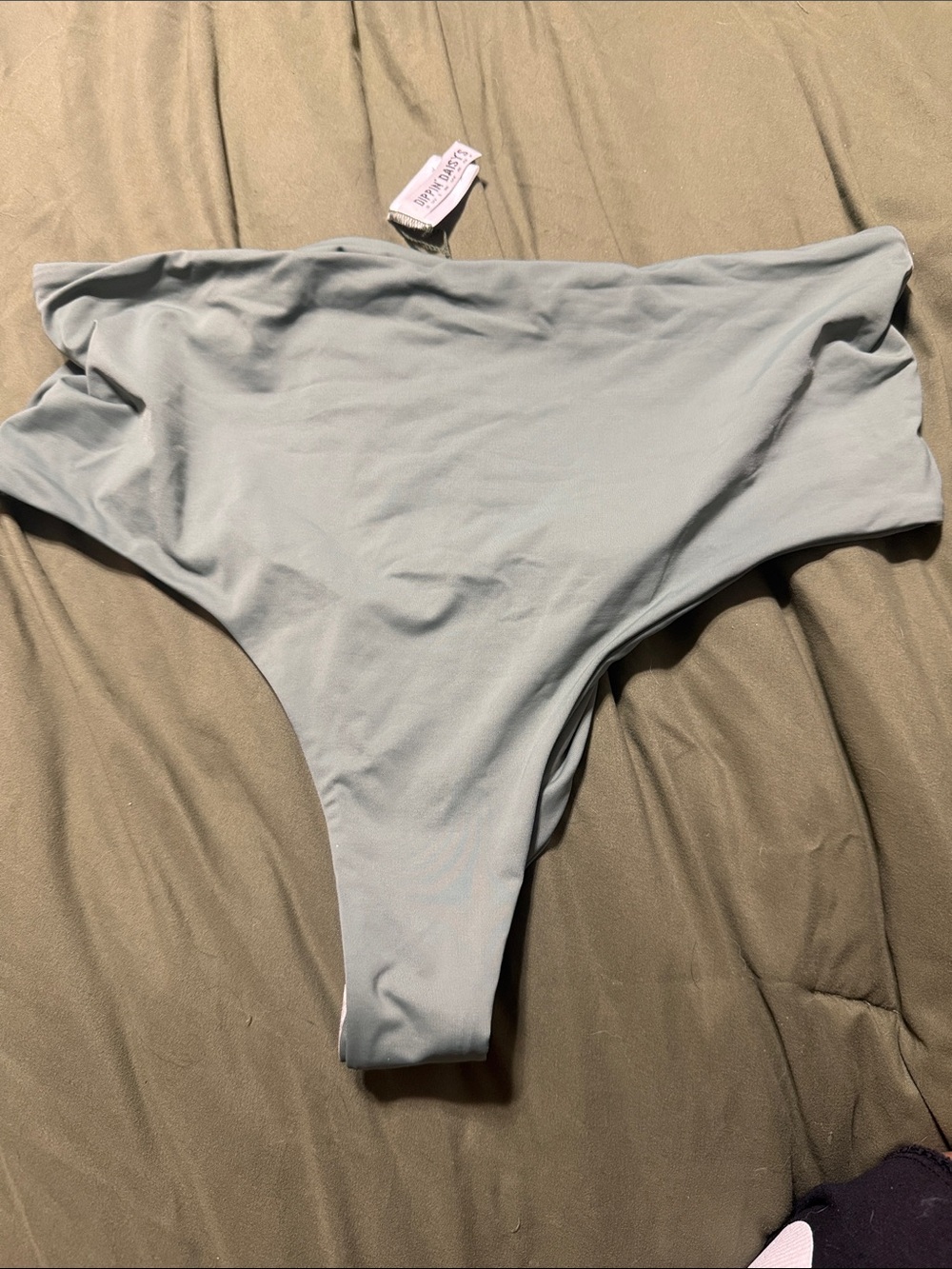 High-Waist Light Avocado Bikini Bottoms